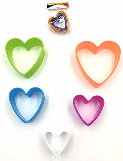Φορμάκια Πλαστικά Καρδιά Σετ 5τμχ Home&Style 73523049-144/12