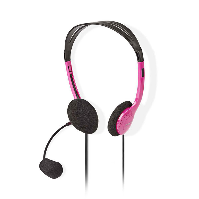 Στερεοφωνικό On-Ear Headset 2x3.5mm Nedis CHST100PK Ροζ