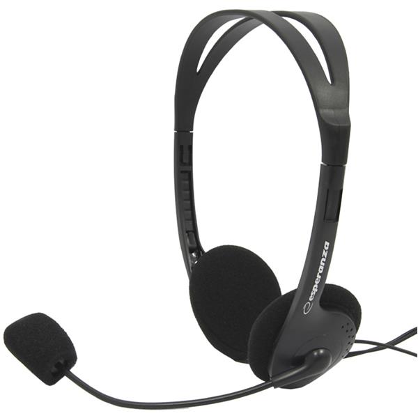 Esperanza Headphones με Μικρόφωνο Scherzo EH102, 2x 3.5mm, 2.5m Μαύρα
