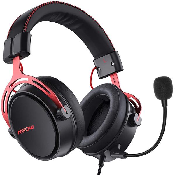 Mpow Gaming Headset Air Se Bh439a, Multiplatform, 3.5mm, Μαύρο-κόκκινο