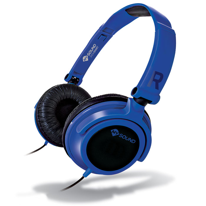 Ακουστικά Stereo με Μικρόφωνο 3.5mm Meliconi Mysound Speak Smart Fluo Blue-Black
