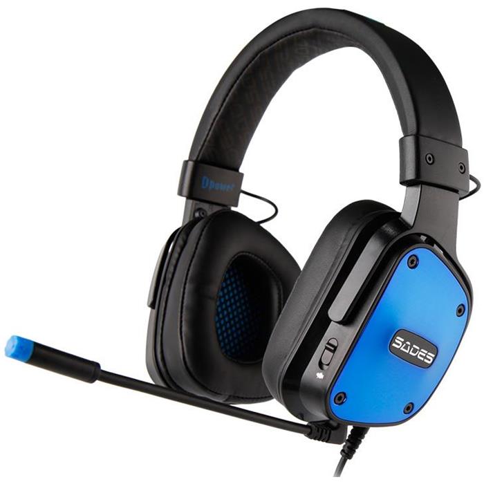 Sades Gaming Headset DPower 3.5mm 40mm ακουστικά Blue (SA-722-BL)