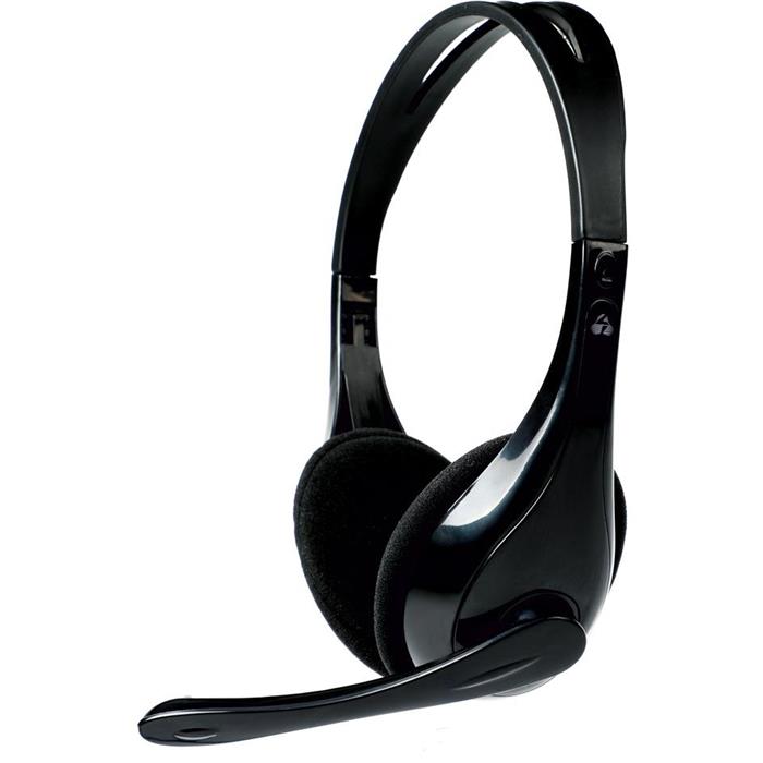 Powertech Headphones με Μικρόφωνο PT-734 105dB 40mm 3.5mm 1.8m Μαύρο (PT-734)