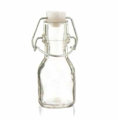 Μπουκάλι Γυάλινο Mini 50ml με Πώμα Ασφαλείας Κλιπς Home&Style 73528917