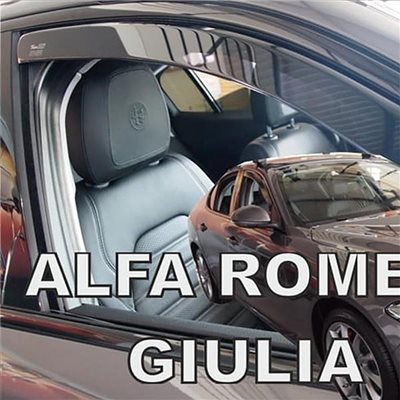 Heko Alfa Romeo Giulia 4d 2016+ Ζευγαρι Ανεμοθραυστες Απο Ευκαμπτο Φιμε Πλαστικο Heko - 2 Τεμ. ΑΝΕΜ.10115