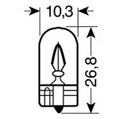 Λαμπάκια 12V/Wb5W 5W W2.1x9.5D Κόκκινα Lampa 5836.3-LM 2τμχ