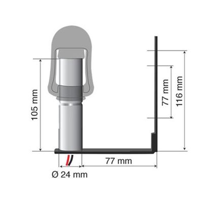 Lampa Βάση Στήριξης Φάρου Fix-4 77mm L7301.2