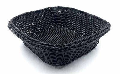 Καλάθι Τετράγωνο Rattan 24x24cm Μαύρο Home&Style 7351133-120