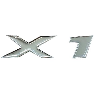 X1 (bmw) Αυτοκολλητο Σημα Πορτ Μπαγκαζ 12x3,4cm Χρωμιο Με Επικαλυψη Εποξ. Ρυτινης 1τεμ.