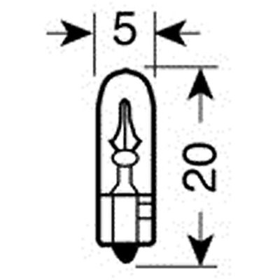 Λαμπάκια Ψειρες Τ5 12V/1.2W W2X4.6D Lampa 5835.8-LM 2τμχ