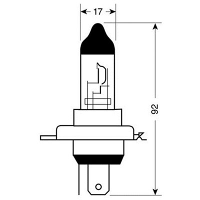 H4 Αλογόνου 12V/60-55W P43T Lampa L5804.4 1τμχ