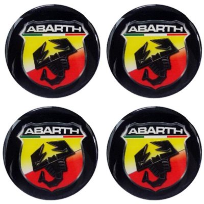 Americat Abarth Αυτοκολλητα Σηματα Ζαντων 6 Cm Μαυρο Με Επικαλυψη Σμαλτου - 4 Τεμ. ΑΥΤ.ABARTH