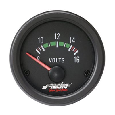 Βολτόμετρο 52mm Simoni Racing ΟΡΓ/VM/B Μαύρο