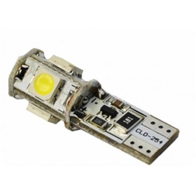 Λάμπα W5W 5xSMD 5050 με Can-Bus 12V Λευκή 2τμχ M-Tech LB321W/MT