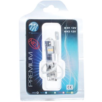 H3 12/24V Pk22S 6W Led 8xSMD2828 Premium Λευκό 1τμχ M-Tech LBX93/MT