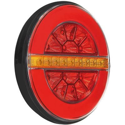 Φως Πίσω Αριστερό 12/24V Dynamic-O 140 mm με 29 Led 3 Χρήσεις Ομίχλης/Θέσεως/Φλας Κόκκινο/Πορτοκαλί 1τμχ Lampa L4155.0