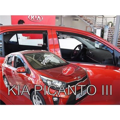 Heko Kia Picanto Iii 5d 2017+ - Σετ Ανεμοθραυστες Αυτοκινητου Απο Ευκαμπτο Φιμε Πλαστικο Heko - 4 Τεμ. ΑΝΕΜ.SET20177