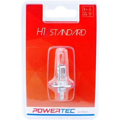 Λαμπάκι Αλογόνου H1 12V 55W P14,5S Powertec Standard 1τμχ M-Tech PTZ1-01B/MT