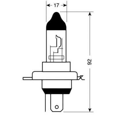 H4 Αλογόνου 12V/130-90W 92mm Lampa L5804.2 1τμχ