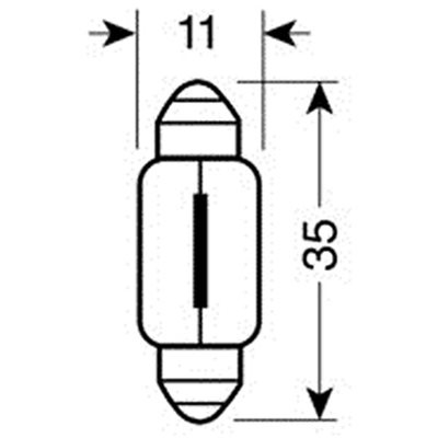 Λαμπάκια Πλαφονιέρας 10τμχ C10W Sv8,5 Lampa L5811.5