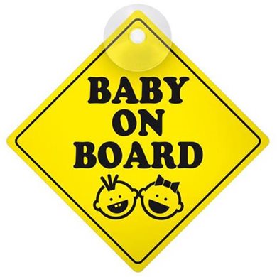 ;Eνδειξη Baby On Board με Βεντούζα 127x127mm Lampa L6685.8