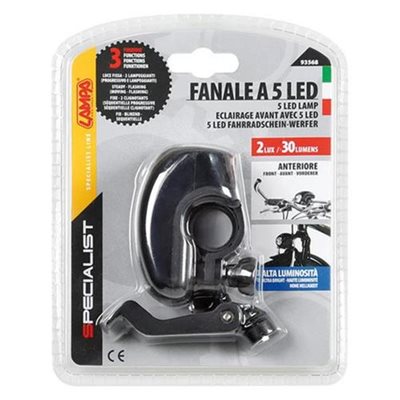 Φως Ποδηλάτου Specialist 5 Led με Διπλό Σύστημα Προσαρμογής 3 Χρήσεις Lampa 9356.8-LB