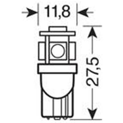 T10 24/28V Hyper-Led15 Πορτοκαλί Διάθλασης 5SMDx3Chips Καρφωτό Ακάλυκο Διπλής Πολικότητας 2τμχ Lampa L9832.5