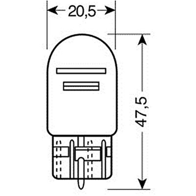 Λάμπα Ακάλυκη Γίγας 12V W21/5W Lampa L5809.6 2τμχ