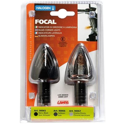 Lampa Φλας Μηχανης Focal 12v 21w (78x37mm) Μαυρα -2 Τεμ. 9006.5-LM