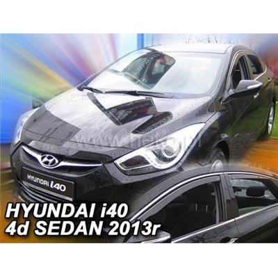 Heko Hyundai I40 4d Sedan 2011+ Σετ Ανεμοθραυστες Αυτοκινητου Απο Ευκαμπτο Φιμε Πλαστικο Heko - 4 Τεμ. ΑΝΕΜ.SET17276