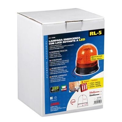 Φάρος RL-5 12V/24V 3 Χρήσεων Πορτοκαλί/Βιδωτός - 140x150mm Lampa L7299.8