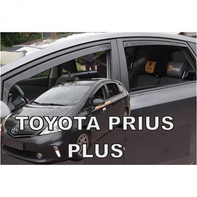 Heko Toyota Prius Plus 5d 2011+ Σετ Ανεμοθραυστες Αυτοκινητου Απο Ευκαμπτο Φιμε Πλαστικο Heko - 4 Τεμ. ΑΝΕΜ.SET29653
