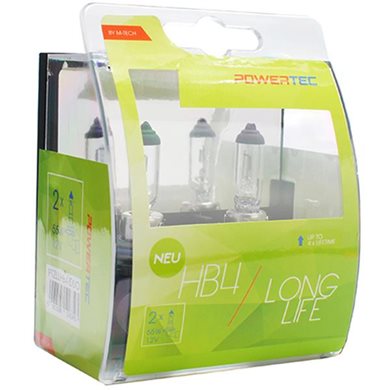 HB4 12V 55W 3.150K P22D Powertec Long Life Αλογόνου 2τμχ M-Tech PTZLLHB4-DUO/MT