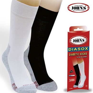 Κάλτσες για Διαβητικούς & Ευαίσθητα Πόδια John's 2145500 Μαύρες-Γκρι Μέγεθος S_35-38_BLACK
