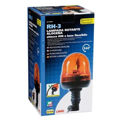 Φάρος με Ελαστική Βάση RH-3 12V/24V με Din 125x235mm Lampa L7300.2