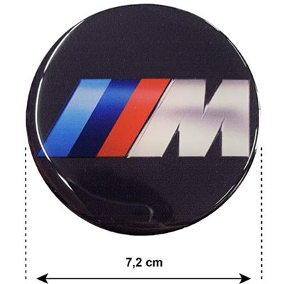 Race Axion M3 (bmw) Αυτοκολλητα Ζαντων 7,2cm Μαυρο Με Επικαλυψη Σμαλτου - 4 Τεμ. ΑΥΤ.11112