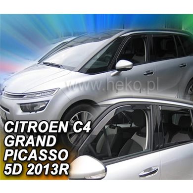 Heko Citroen C4 Grand Picasso Space Tourer Mk2 5d 2013+ Σετ Ανεμοθραυστες Αυτοκινητου Απο Ευκαμπτο Φιμε Πλαστικο Heko - 4 Τεμ. ΑΝΕΜ.SET12260