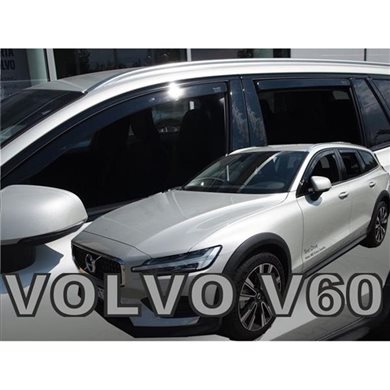 Heko Volvo V60 5d 2018+ Σετ Ανεμοθραυστες Αυτοκινητου Απο Ευκαμπτο Φιμε Πλαστικο Heko - 4 Τεμ. ΑΝΕΜ.SET31249