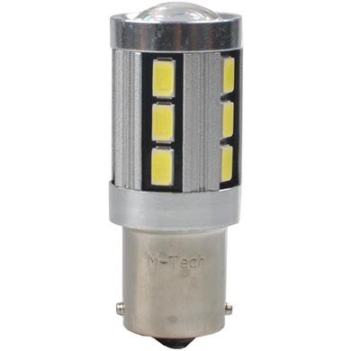 P21W 12V Ba15S Led 18xSMD5730 Premium Λευκό Μονοπολικό 2τμχ M-Tech LB355W/MT