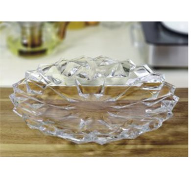 Πιατέλα Γυάλινη Στρογγυλή Rocks 33.5cm Home&Style 3737041