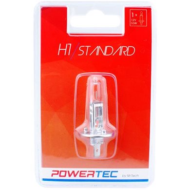 Λαμπάκι Αλογόνου H1 12V 55W P14,5S Powertec Standard 1τμχ M-Tech PTZ1-01B/MT