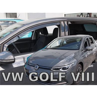 Heko Vw Golf 8 5d 2020+ Σετ Ανεμοθραυστες Αυτοκινητου Απο Ευκαμπτο Φιμε Πλαστικο Heko - 4 Τεμ. ΑΝΕΜ.SET31020