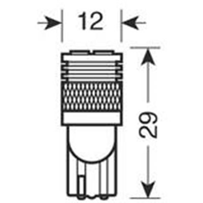 T10 12V W2.1x9.5D Mega-Led 12 200lm Διπλής Πολικότητας 2τμχ Lampa L5852.5