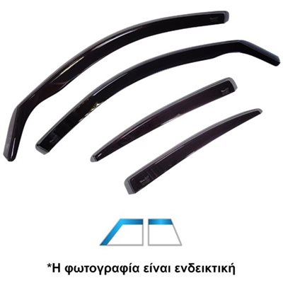 Heko Peugeot 607 Sedan 4d 1999-2010 Σετ Ανεμοθραυστες Αυτοκινητου Απο Ευκαμπτο Φιμε Πλαστικο Heko - 4 Τεμ. ΑΝΕΜ.SET26161