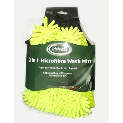 Γάντι Πλυσίματος Triplewax 3 in 1 Microfibre Wash Mitt CarPlan CP-CTA050