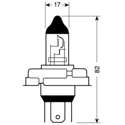 H5 Αλογόνου 12V/60-55W 82mm P45T Lampa L5805.0 1τμχ