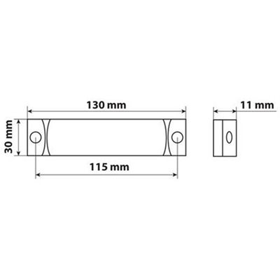 Lampa Φως Θεσεως Φορτηγου 24v 3led Λευκο 130x30mm 1τεμ. L9791.4