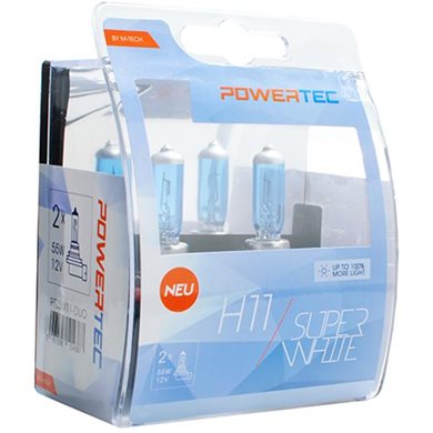 H11 12V 55W Pgj19-2 Powerteck Superwhite 2τμχ M-Tech PTZSW11-DUO/MT