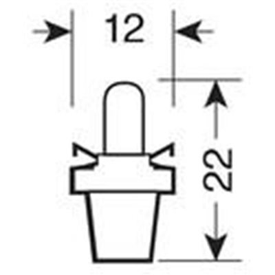 Λαμπάκια με Led B8.5D Κόκκινο Φως Καρφί Lampa 5849.2-LM 2τμχ