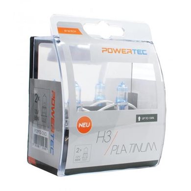 H3 12V 55W Pk22S Powerteck Platinium 2τμχ M-Tech PTZPT3-DUO/MT